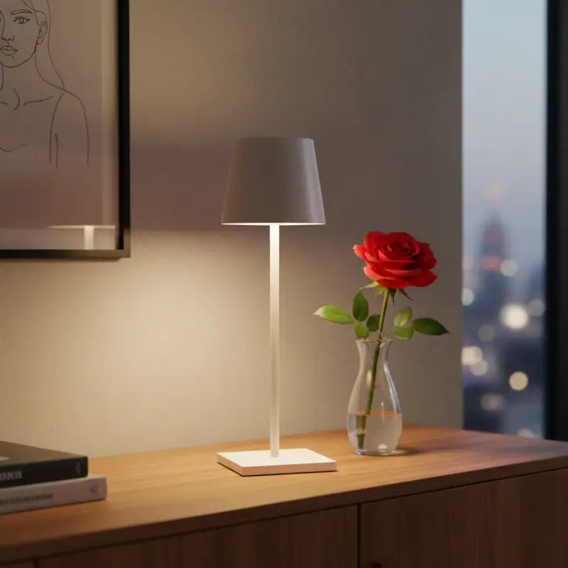 Luminária de Mesa Sem Fio Moderna Dimerizável