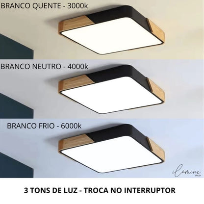Luminária de Teto Led Quadrada 40cm