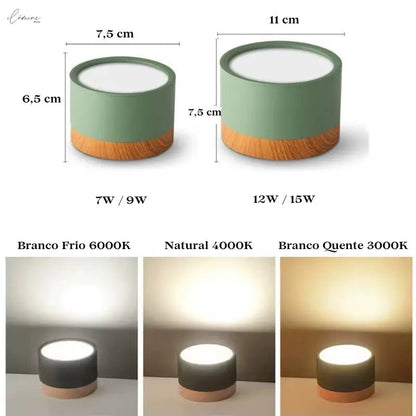 Luminária de Teto LED Sobrepor Nórdico