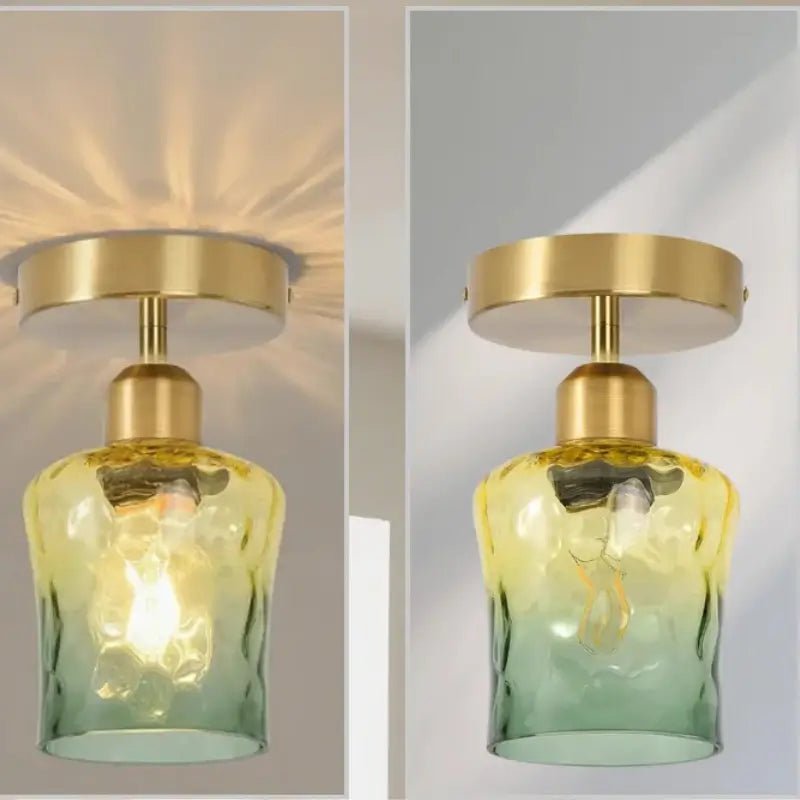 Luminária de Teto Nórdica em Vidro Retrô