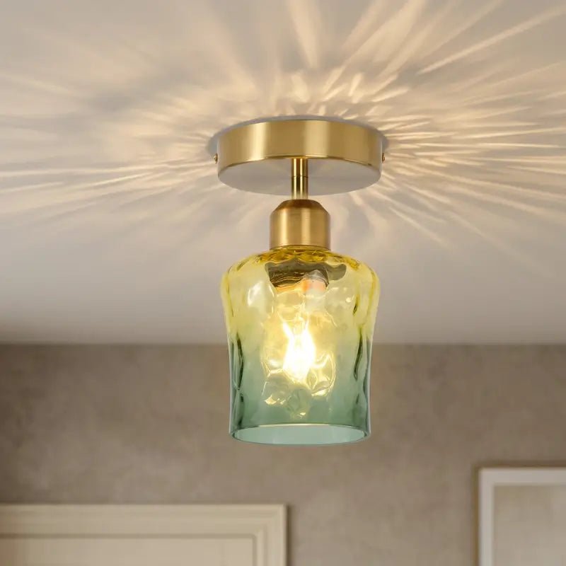 Luminária de Teto Nórdica em Vidro Retrô