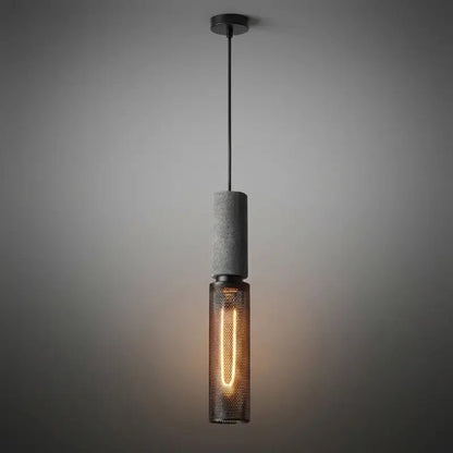Luminária de Teto Pendente Cimento Queimado Estilo Industrial
