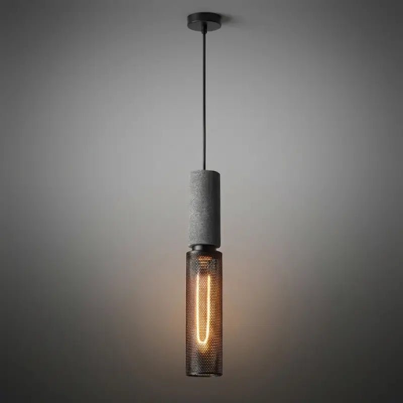 Luminária de Teto Pendente Cimento Queimado Estilo Industrial