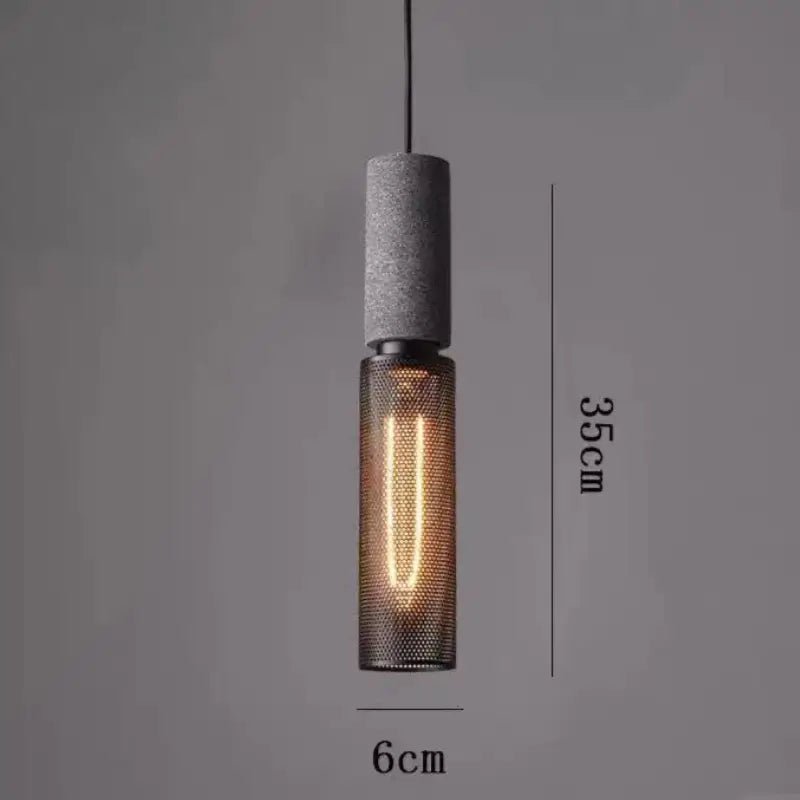 Luminária de Teto Pendente Cimento Queimado Estilo Industrial