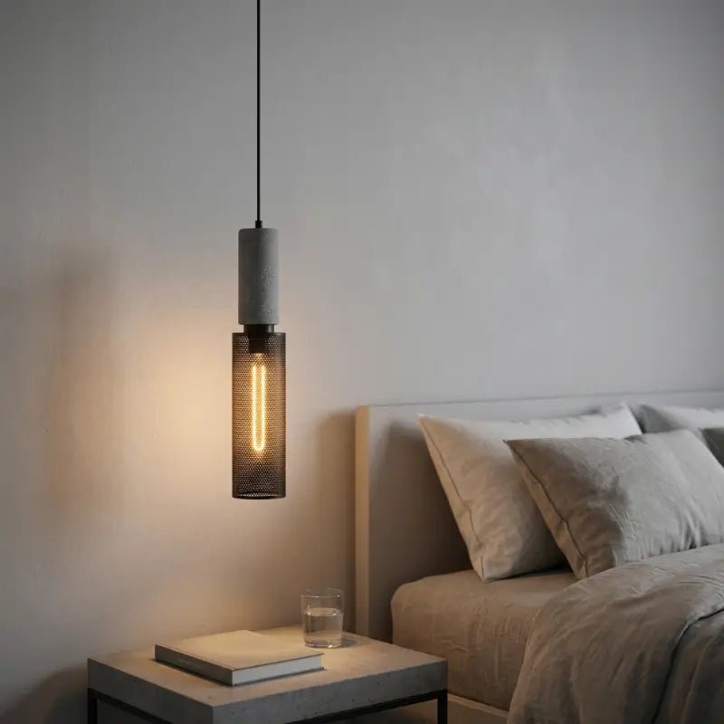 Luminária de Teto Pendente Cimento Queimado Estilo Industrial