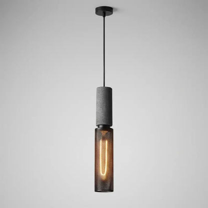 Luminária de Teto Pendente Cimento Queimado Estilo Industrial