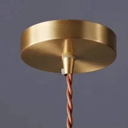 Luminária de Teto Pendente Madeira e Vidro Estilo Nórdico