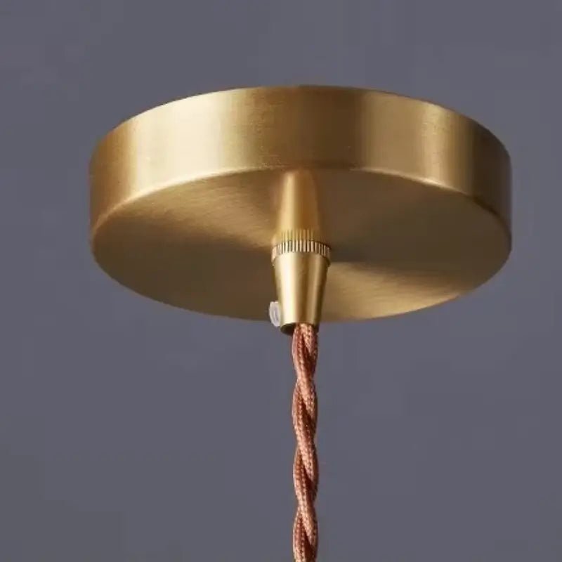 Luminária de Teto Pendente Madeira e Vidro Estilo Nórdico