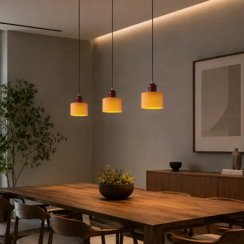Luminária de Teto Pendente Nórdica em Vidro Cores