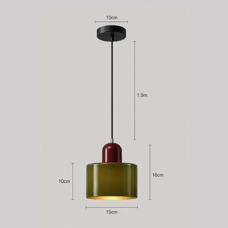 Luminária de Teto Pendente Nórdica em Vidro Cores