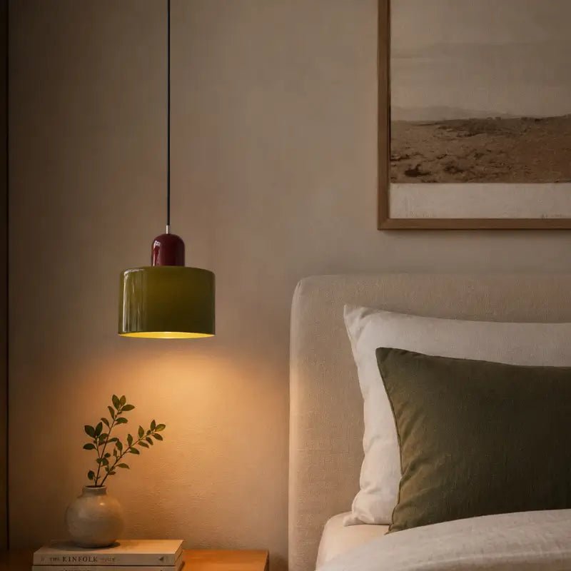 Luminária de Teto Pendente Nórdica em Vidro Cores