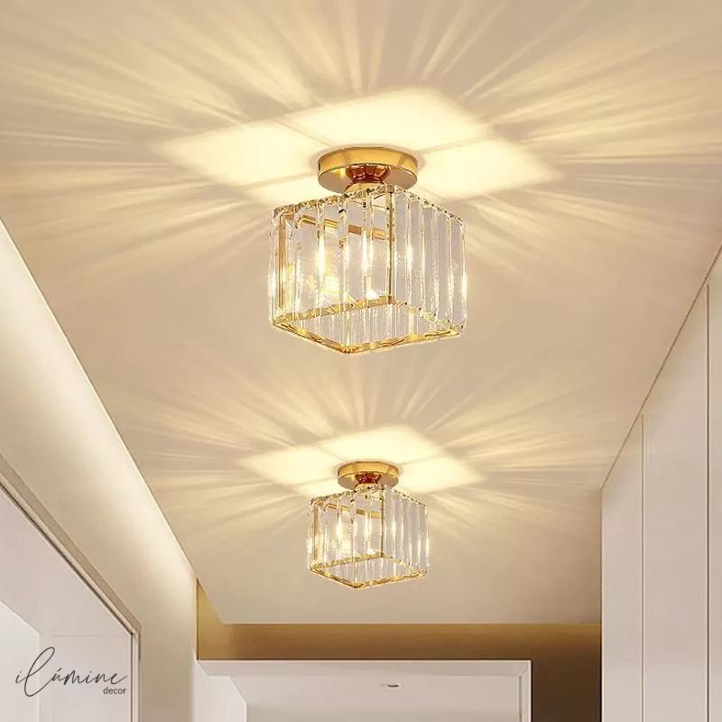 Luminária de Teto Sofisticada Cúpula de Vidro Bivolt