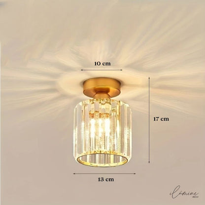 Luminária de Teto Sofisticada Cúpula de Vidro Bivolt