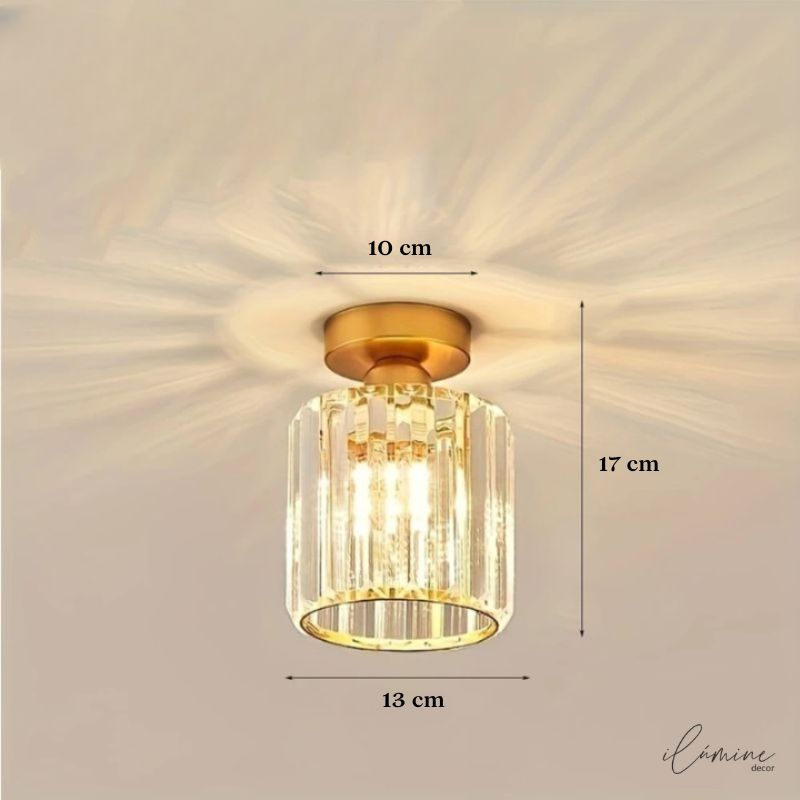 Luminária de Teto Sofisticada Cúpula de Vidro Bivolt