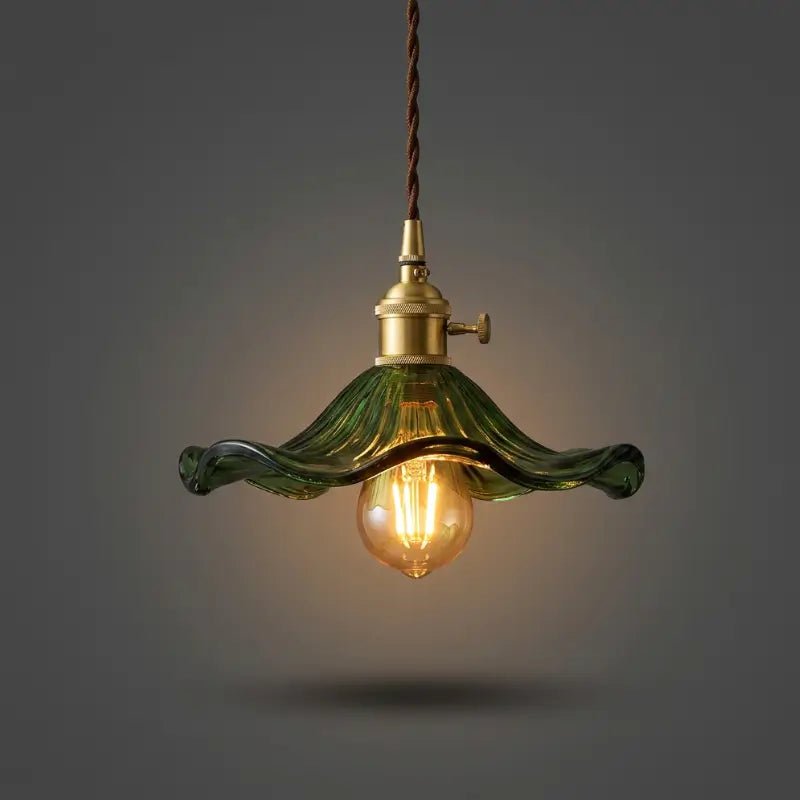 Luminária deTeto Pendente LED Nórdica em Vidro Colorido
