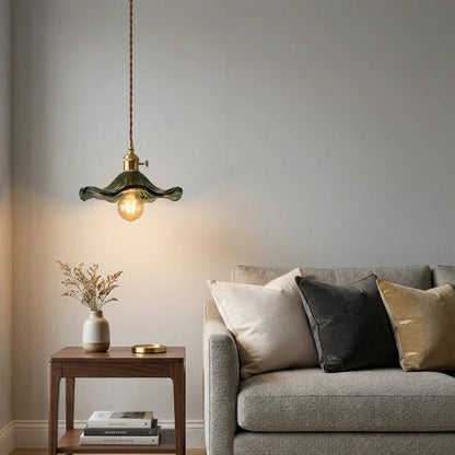 Luminária deTeto Pendente LED Nórdica em Vidro Colorido