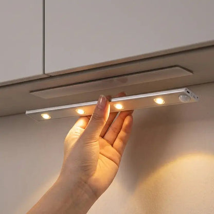 Luminária LED com Sensor de Movimento Recarregável USB 3 Cores luz
