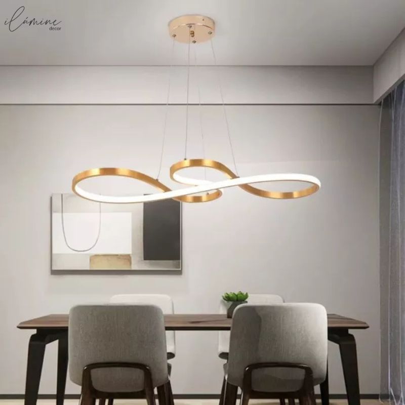Lustre LED Pendente Infinito Luxo 45W