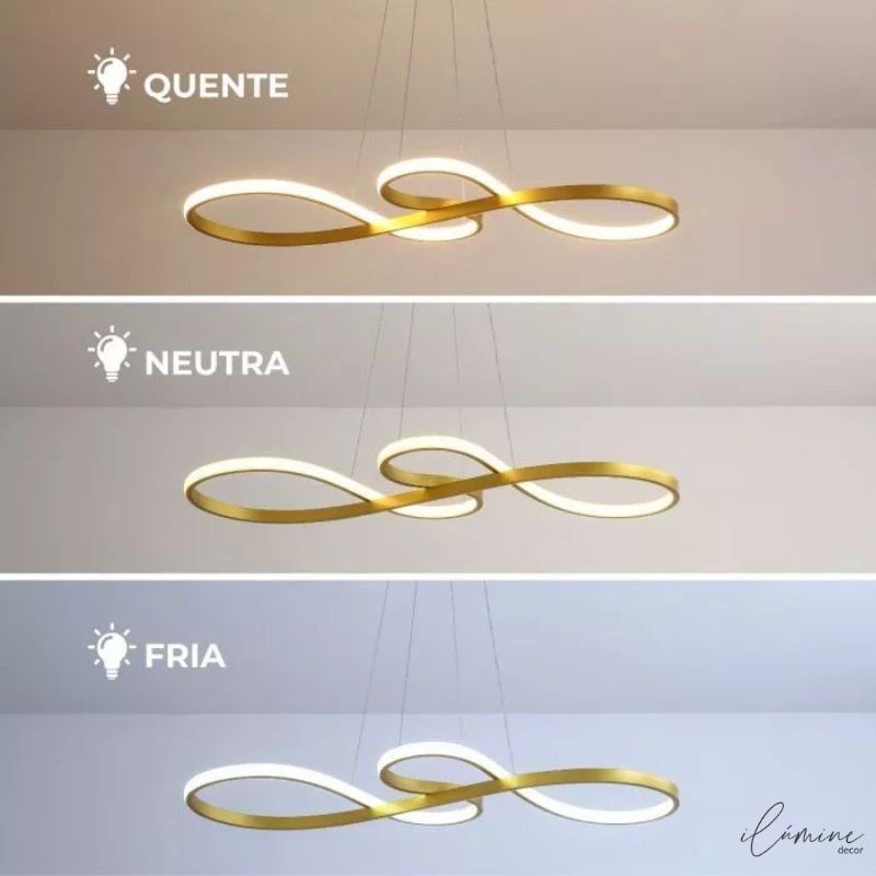 Lustre LED Pendente Infinito Luxo 45W